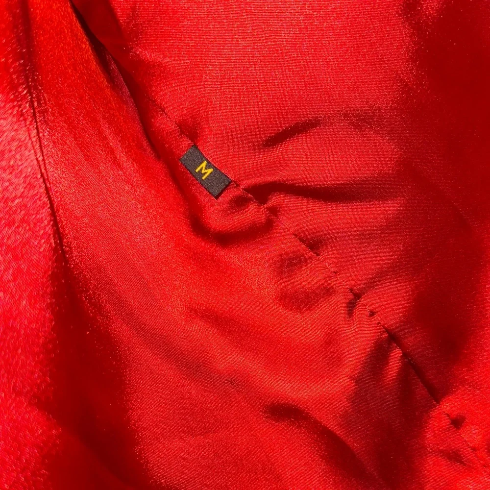 Women's Red Leather Jacket with fox Fur around the hood🥰 - Picture 7 of 14